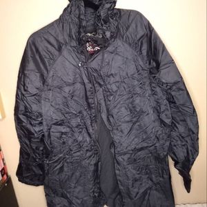 Old Navy Double Layered Rain Coat with Cinch Waist